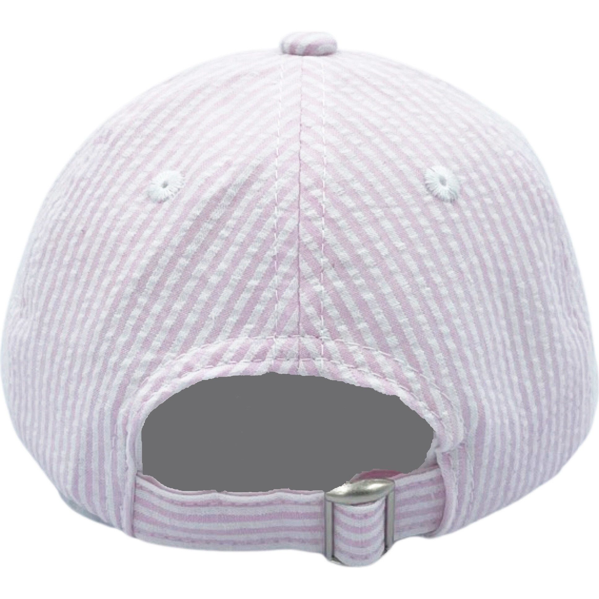 Customizable Baseball Hat in Seersucker Pink (Baby)