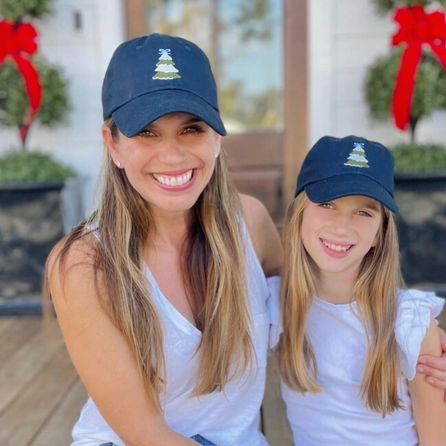 Holiday Tree Bow Baseball Hat, Nellie Navy - Hats - 6
