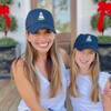 Holiday Tree Bow Baseball Hat, Nellie Navy - Hats - 6 - thumbnail