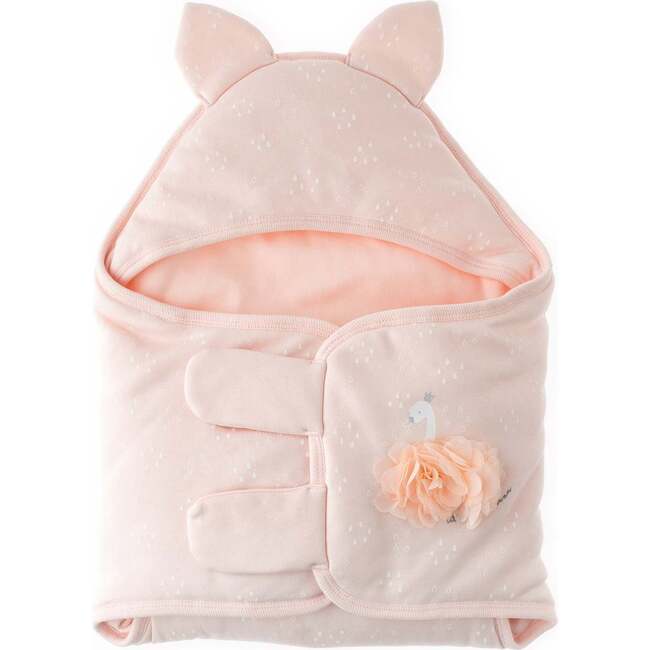 Floral Welsoft Swaddle, Pink - Swaddles - 1