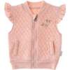 Squirrel Quilted Ruffle Vest, Pink - Vests - 1 - thumbnail