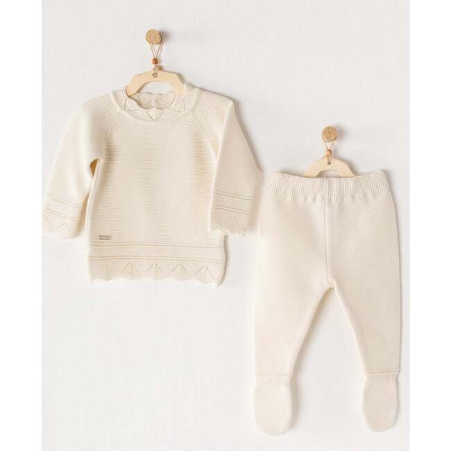 Knitted Cotton Outfit, Ivory