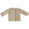 Knitted Cardigan, Beige - Cardigans - 1 - thumbnail