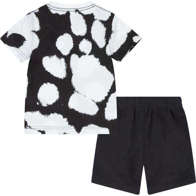 Blot Print Logo Outfit, Black - Mixed Apparel Set - 4