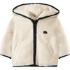 Fleece Baby Jacket, Cream - Sweaters - 1 - thumbnail