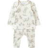 Forest Bunny Baby Pajamas, White - Pajamas - 1 - thumbnail
