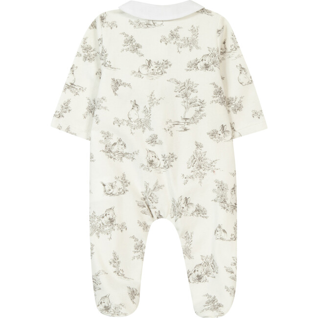 Forest Bunny Footed Pajamas, White - Tartine et Chocolat Sleepwear ...