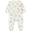 Forest Bunny Footed Pajamas, White - Pajamas - 2