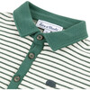 Striped Long Sleeve Polo, Green - Polo Shirts - 4