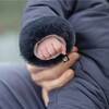 Winter Faux-Fur Lined Jumpsuit, Navy - Onesies - 4 - thumbnail