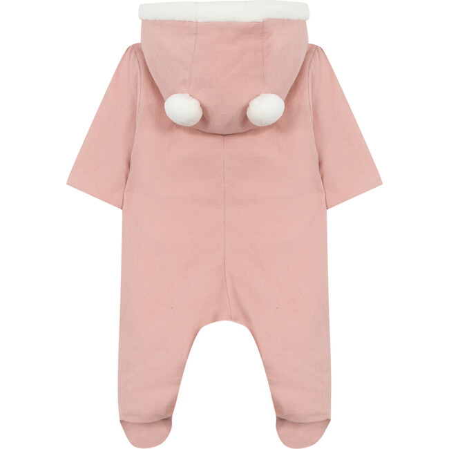 Corduroy Faux-Fur Lined Onesie, Pink - Onesies - 3