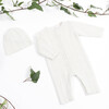 Cable Knit Baby Jumpsuit, Grey - Onesies - 2 - thumbnail
