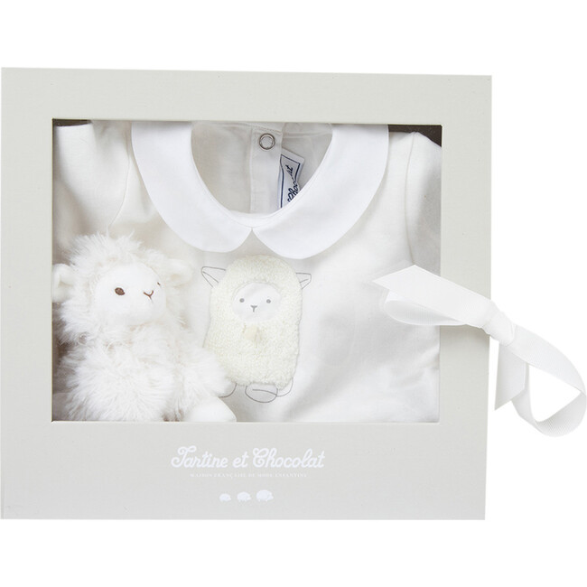 Baby Gift Set - Pajamas and Sheep Lovey - Mixed Gift Set - 1