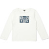 Bonton Logo Long-Sleeve T-shirt, White - T-Shirts - 1 - thumbnail