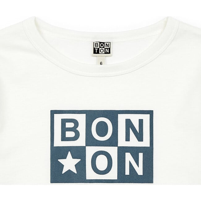 Bonton Logo Long-Sleeve T-shirt, White - T-Shirts - 4