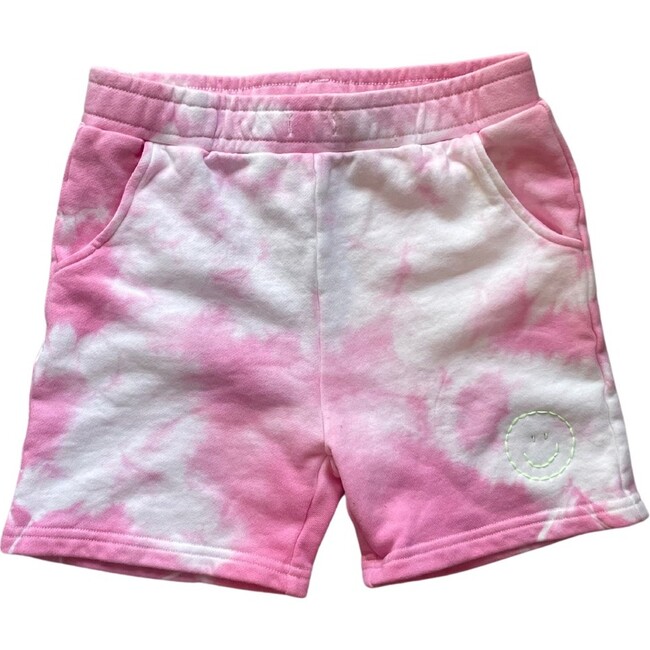 Customizable French Terry Sweat Shorts with Hand Embroidery, Pink - Shorts - 1