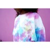 Customizable Rainbow Tie Dye Crewneck Sweatshirt with Hand Embroidery, Multi - Sweatshirts - 2 - thumbnail