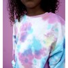 Customizable Rainbow Tie Dye Crewneck Sweatshirt with Hand Embroidery, Multi - Sweatshirts - 4