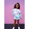 Rainbow Tie Dye Crewneck Best Friends "BFF" Heart Sweatshirt with Hand Embroidery - Sweatshirts - 8