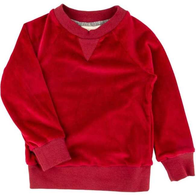 Iggy Pullover, Red Velour