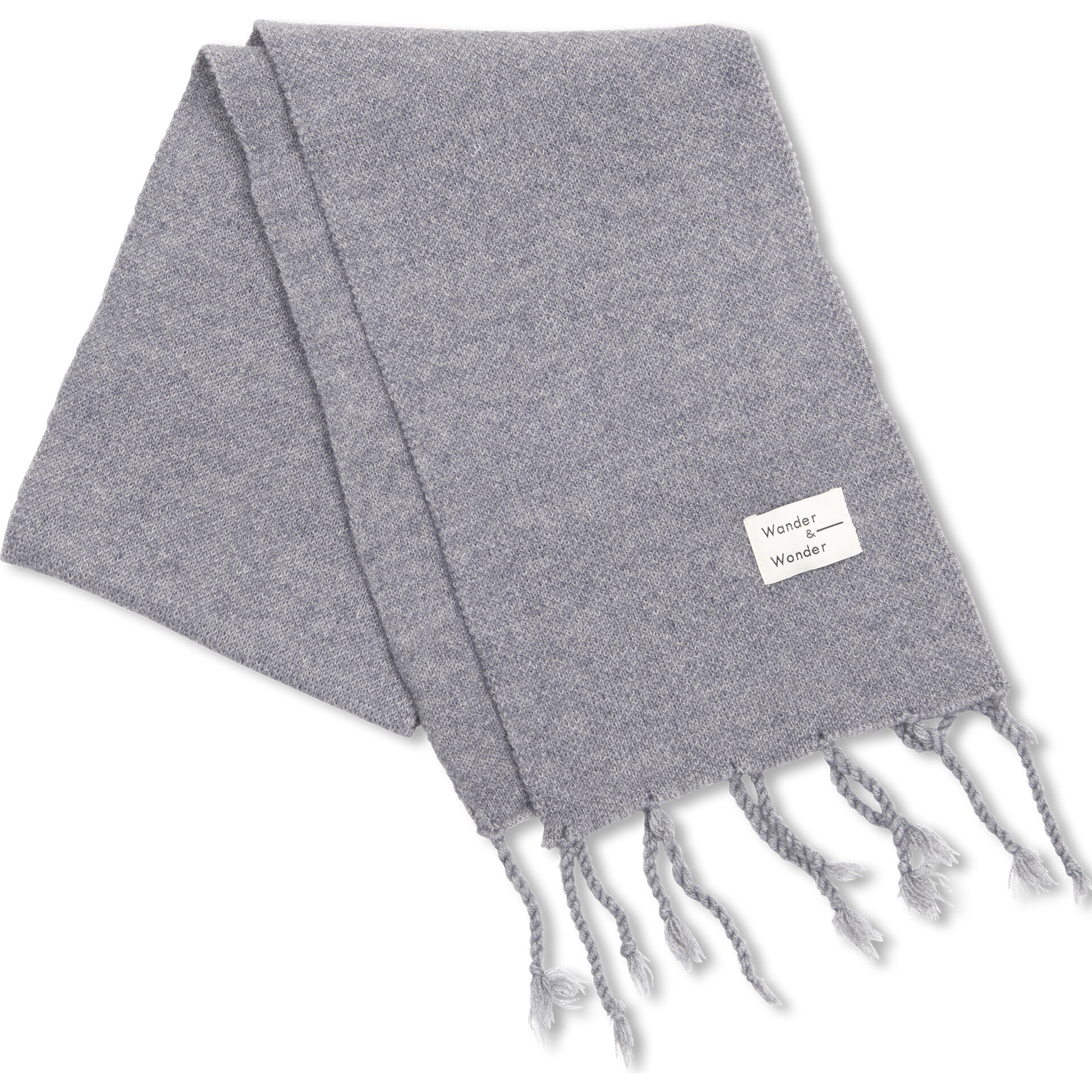 Fringed Scarf, Grey - Scarves - 1