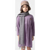 Fringed Scarf, Grey - Scarves - 2