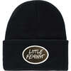 Little Feminist Embroidered Patch Knit Beanie, Black - Hats - 1 - thumbnail