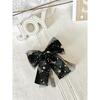 Black Holiday Sparkle Bow Clip - Hair Accessories - 2