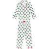 Women's Wreath Long Pajama Set, Green - Pajamas - 1 - thumbnail