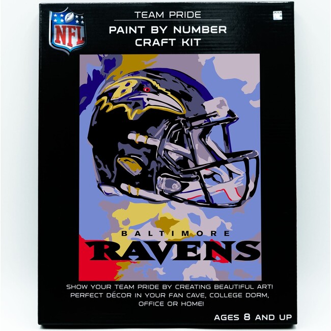 NFL Baltimore Ravens Team Pride Paint By Number Kit - Arts & Crafts - 1