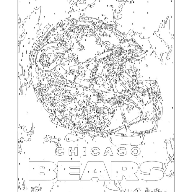 NFL Chicago Bears Team Pride Paint By Number Kit - Arts & Crafts - 3