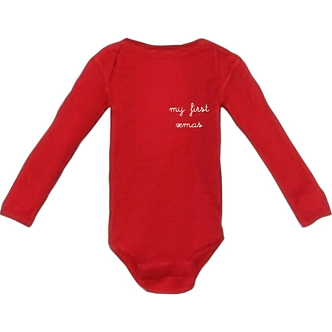 "My First Xmas" Baby Onesie, Red