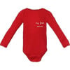 "My First Xmas" Baby Onesie, Red - Onesies - 1 - thumbnail