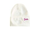 Custom Embroidered Beanie, Ivory - Hats - 1 - thumbnail