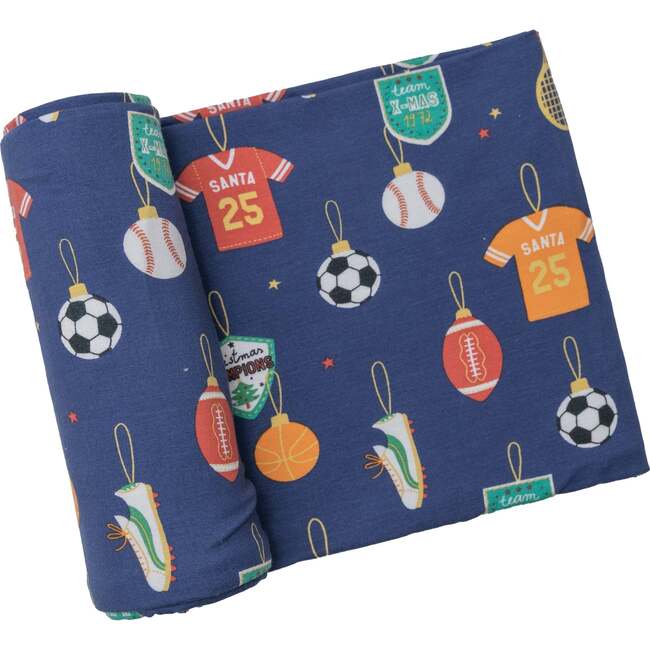 Sports Ornaments Swaddle Blanket, Multicolor