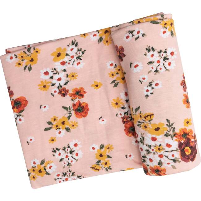 Poppies & Daisies Swaddle Blanket, Multicolor - Swaddles - 1
