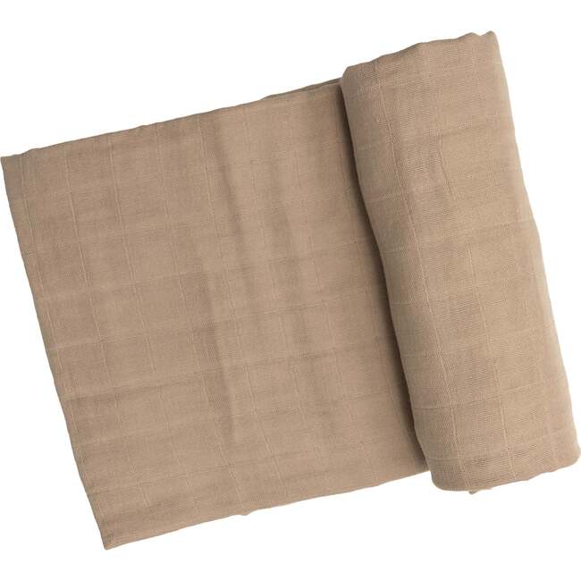 Muslin Nougat Swaddle Blanket, Tan - Swaddles - 1