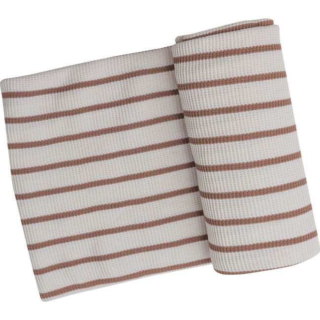 French Stripe Argan Oil & White Sand Swaddle Blanket, Multicolor