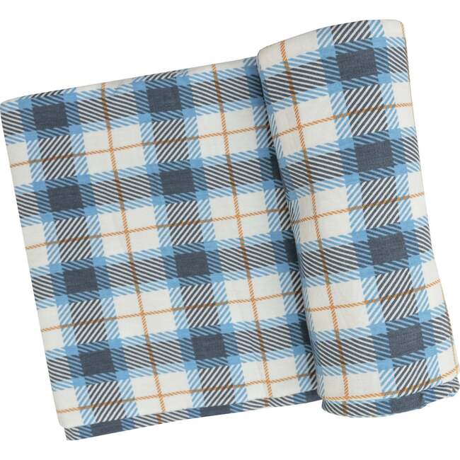 Flannel Plaid Boy Swaddle Blanket, Multicolor - Swaddles - 1