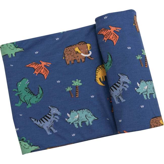 Dino Dudes Swaddle Blanket, Multicolor - Swaddles - 1