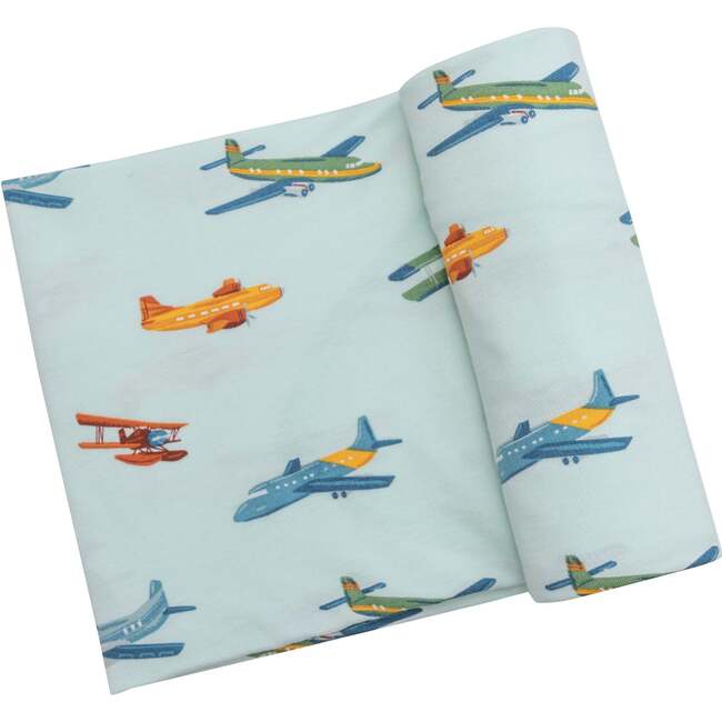 Airplanes Swaddle Blanket, Multicolor