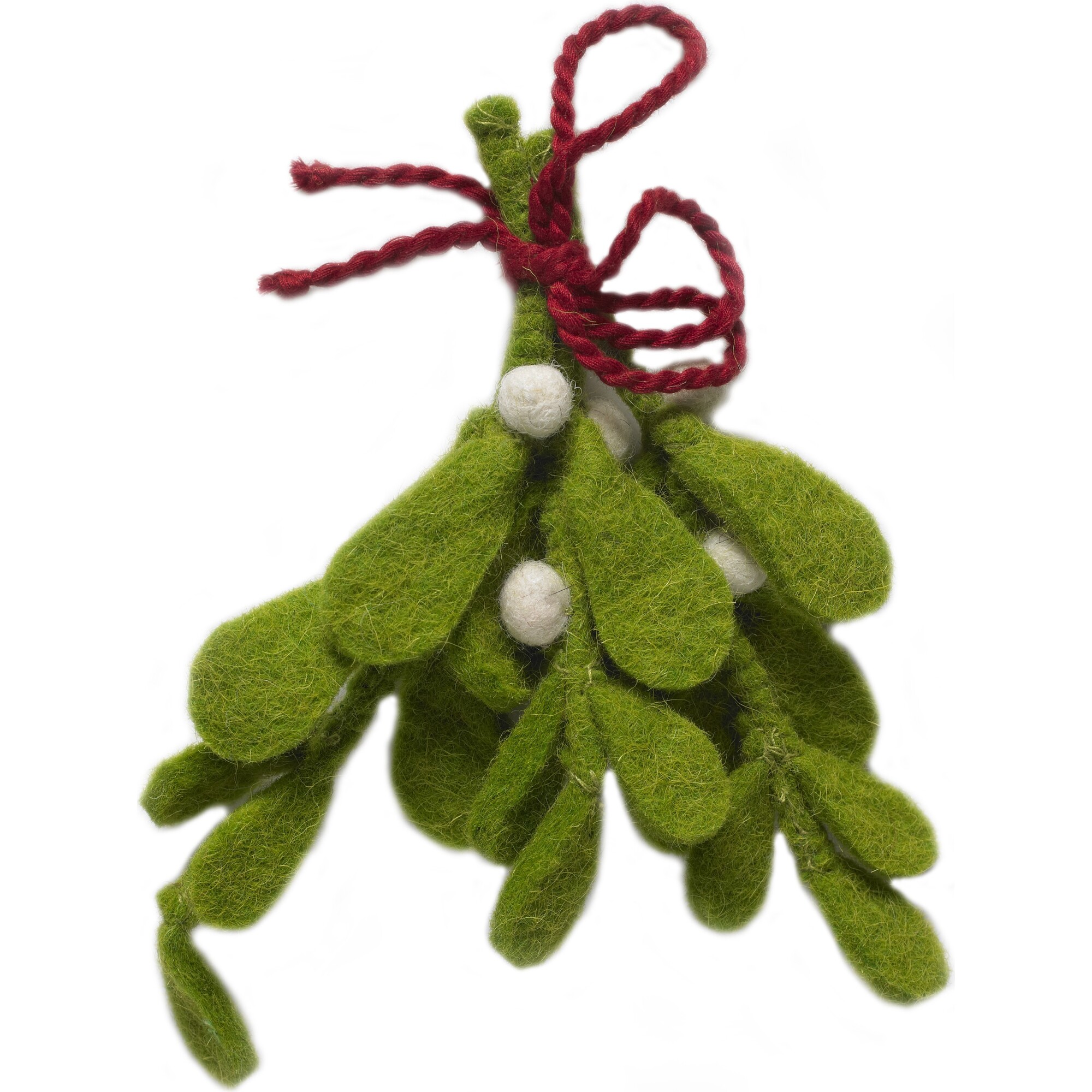 Handmade Felt Mistletoe Ball Christmas Ornament - Ornaments - 1