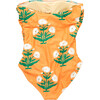 Womens Sam Suit, Orange Dandelion - One Pieces - 2