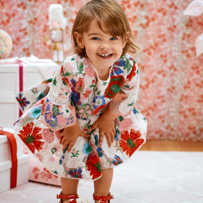 Baby  Mistletoe Dress, Floral - Dresses - 3
