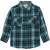 Arin Shirt, Teal/Charcoal Plaid - Shirts - 1 - thumbnail