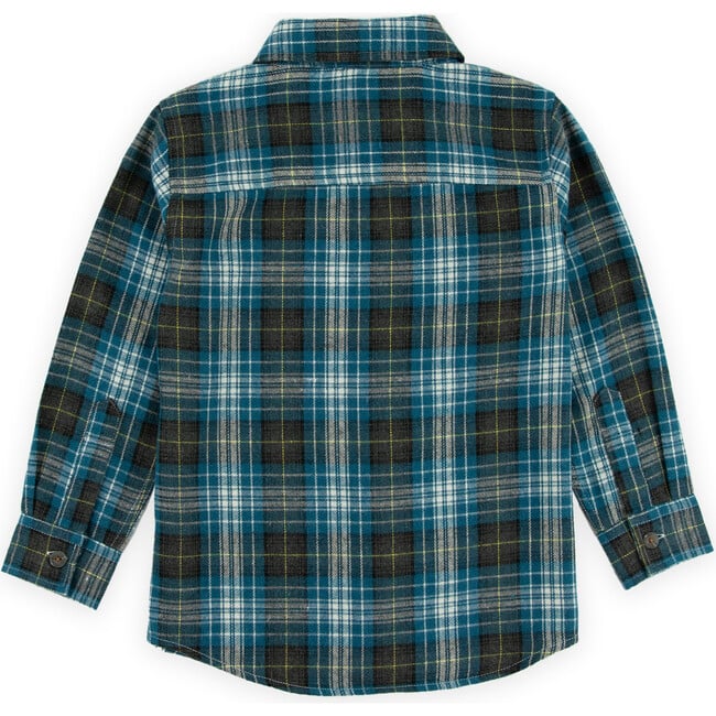 Arin Shirt, Teal/Charcoal Plaid - Shirts - 2