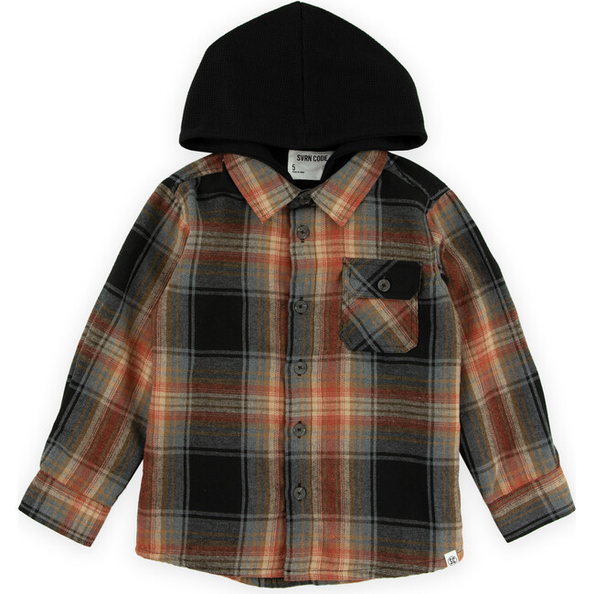 Northern Shirt, Copper/Black Plaid - Sweatshirts - 1