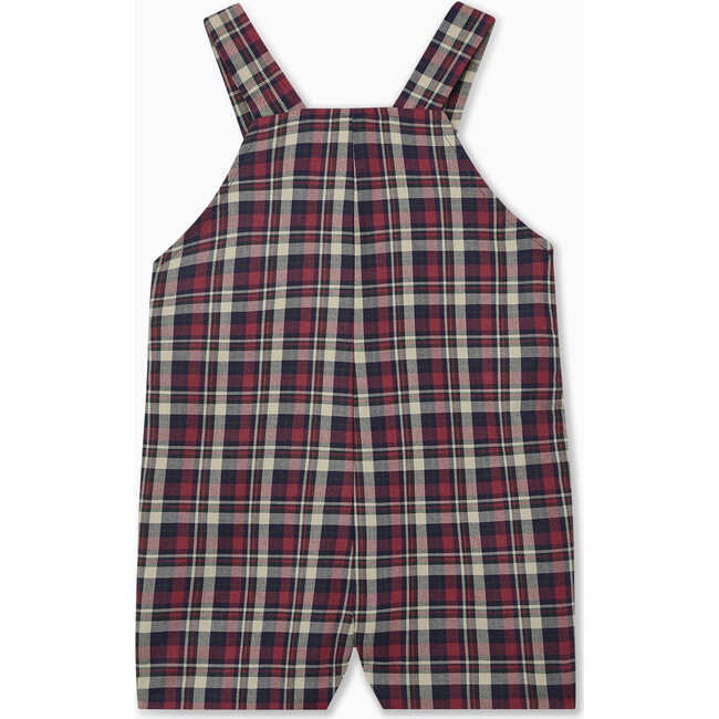 Buganvilla Baby Dungarees, Navy Tartan - Overalls - 1