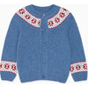 Fairisle Baby Cardigan, Blue - Cardigans - 1 - thumbnail