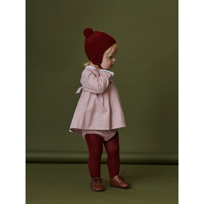 Renta Merino Baby Bonnet, Burgundy